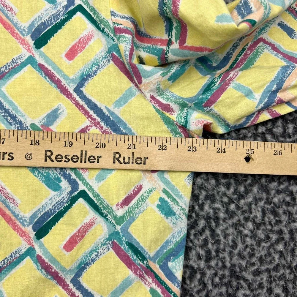 Vintage Claude Blazer Jacket Women 16 Abstract Pastel Geometric Cotton